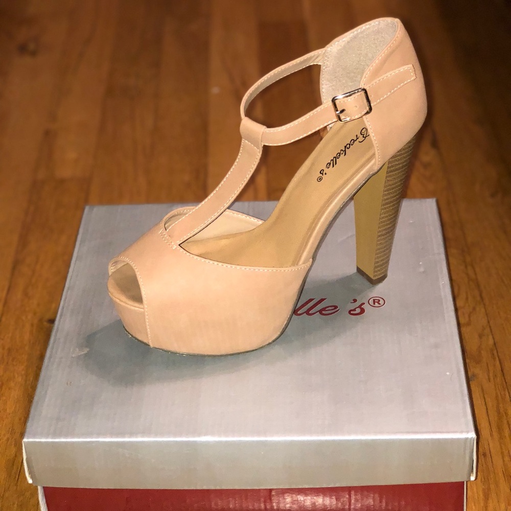 Plat Form T-Strap Heels